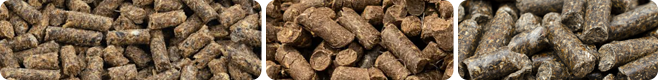 Nutritionally balanced feed pellets