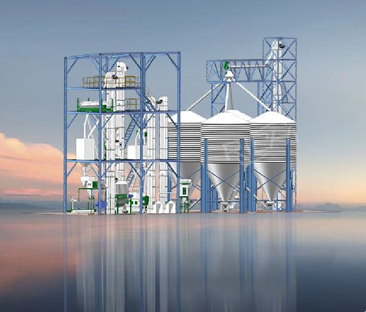 Whole production process of chicken feed pellets