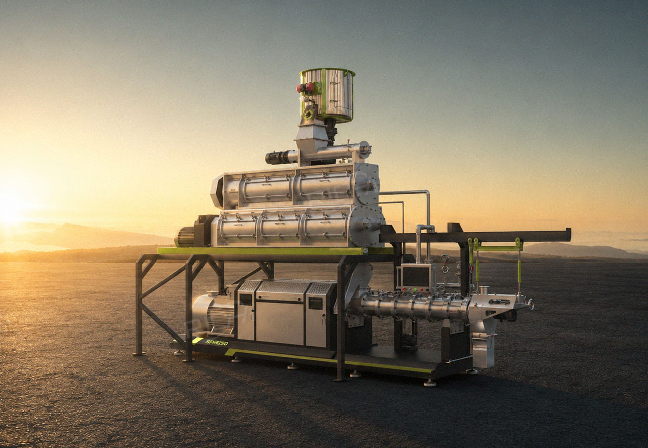 Aquatic floating fish extruder equipment