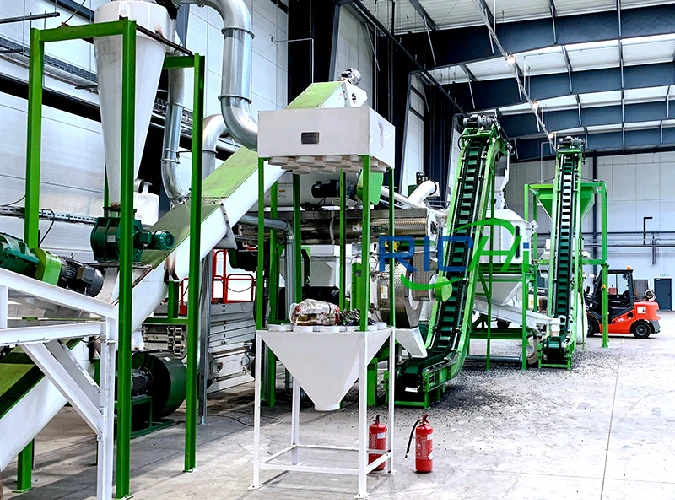 Medium-scale EFB pellet mill with rotary dryer and cooling system, 6-10 tons/hour
