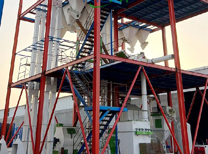 Medium-scale grass pellet mill for biomass fuel and animal feed, 6-10 tons/hour