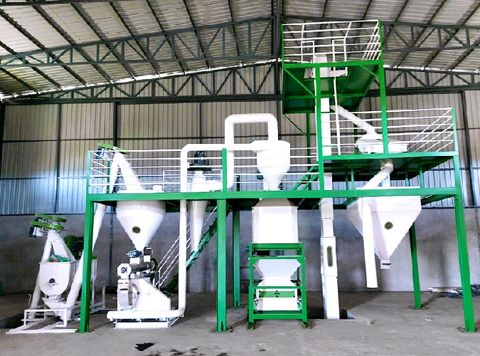 Small-scale grass and forage pellet production line for livestock farms, 1-5t/h