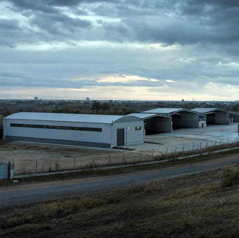 A municipal sludge composting production line with a capacity of 6 tons/hour in Argentina