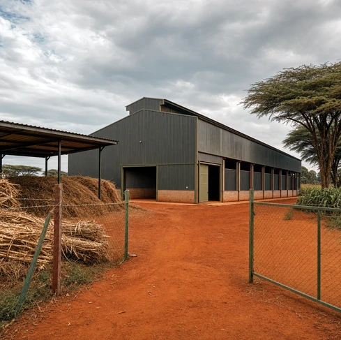 A corn stalk pellet plant with a capacity of 2-2.5 tons/hour in Kenya