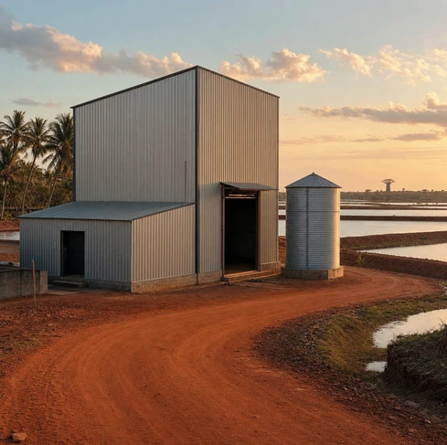 Turnkey chicken feed pellet mill project with 1-2T/H output in Tanzania
