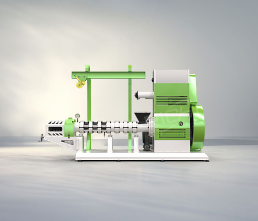 Single screw extruder for fish food